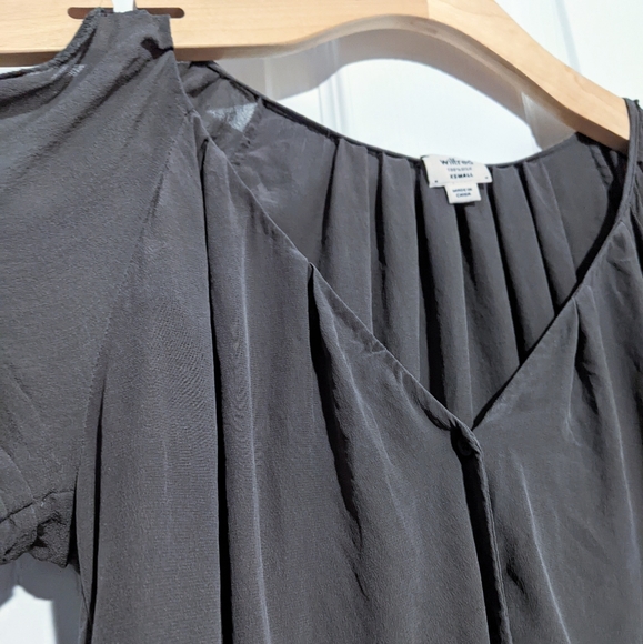 ARITZIA Wilfred Grey Silk Blouse, Loose fit, XS. - Picture 2 of 11